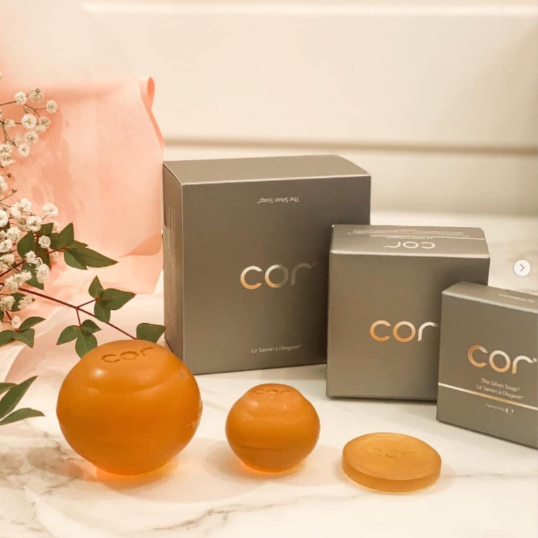 Cor Colloidal Silver Soap Bar, Simple Face Soap for Hydrating and Deep Cleansing, Natural Soap Bar with Colloidal Silver for Gentle Skin Care