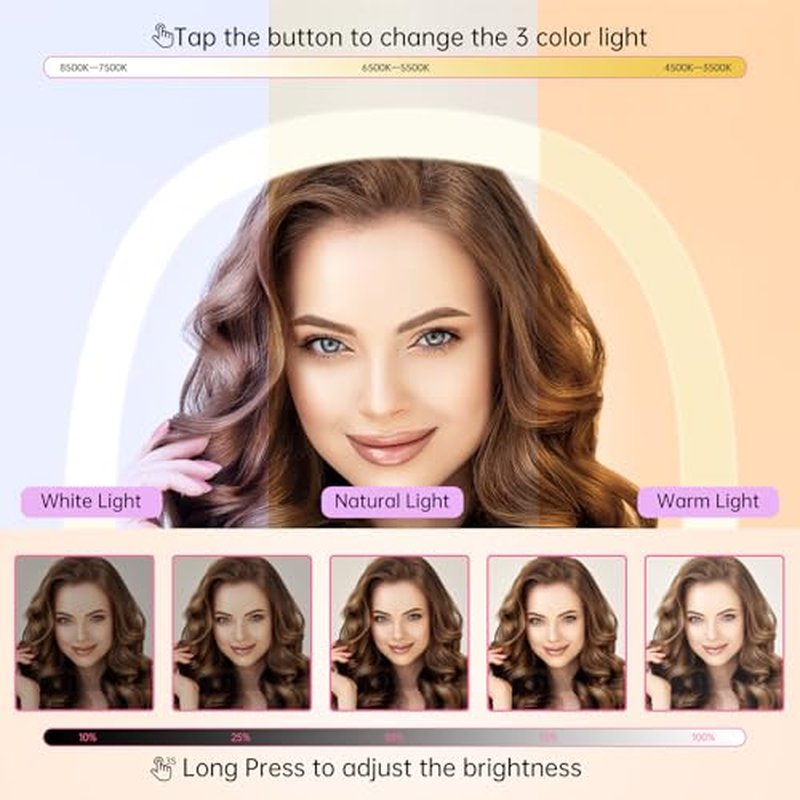 FUNTOUCH 30X/1X Wall Mounted Makeup Mirror,Rechargeable Double Sided Touch Switch Rectangle Oval Wall Mounted Magnifying Mirror with Light, 3 Color Setting,Extended Arm 360¡ÆFoldable, Nickel