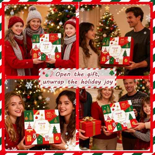 Erinde Makeup Advent Calendar 2025, 24 Days Christmas Gift Makeup Set for Teen Girls & Women, 2025 Xmas Holiday Countdown Calendar Beauty & Cosmetics Holiday Surprise Make Up Gift Kits for Women