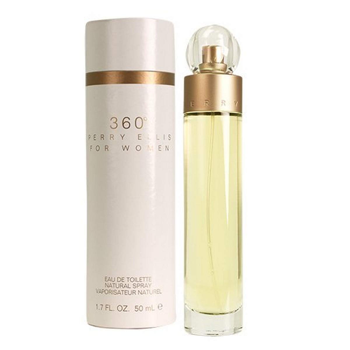 Perry Ellis 360 Eau De Toilette Spray for Women - 1.7 Ounces, Fresh & Floral Scent