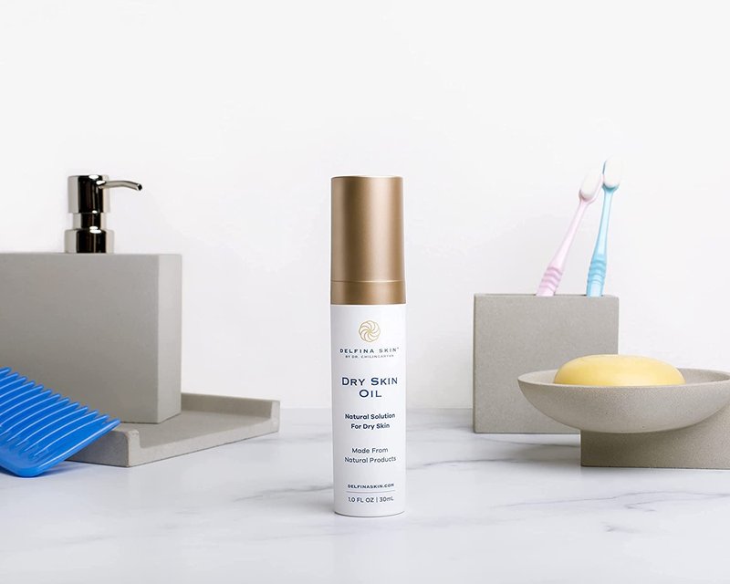 Delfina Dry Skin Oil - Eczema & Psoriasis Relief | Fast Absorbing Treatment for Extremely Dry Skin | Safe for All Ages