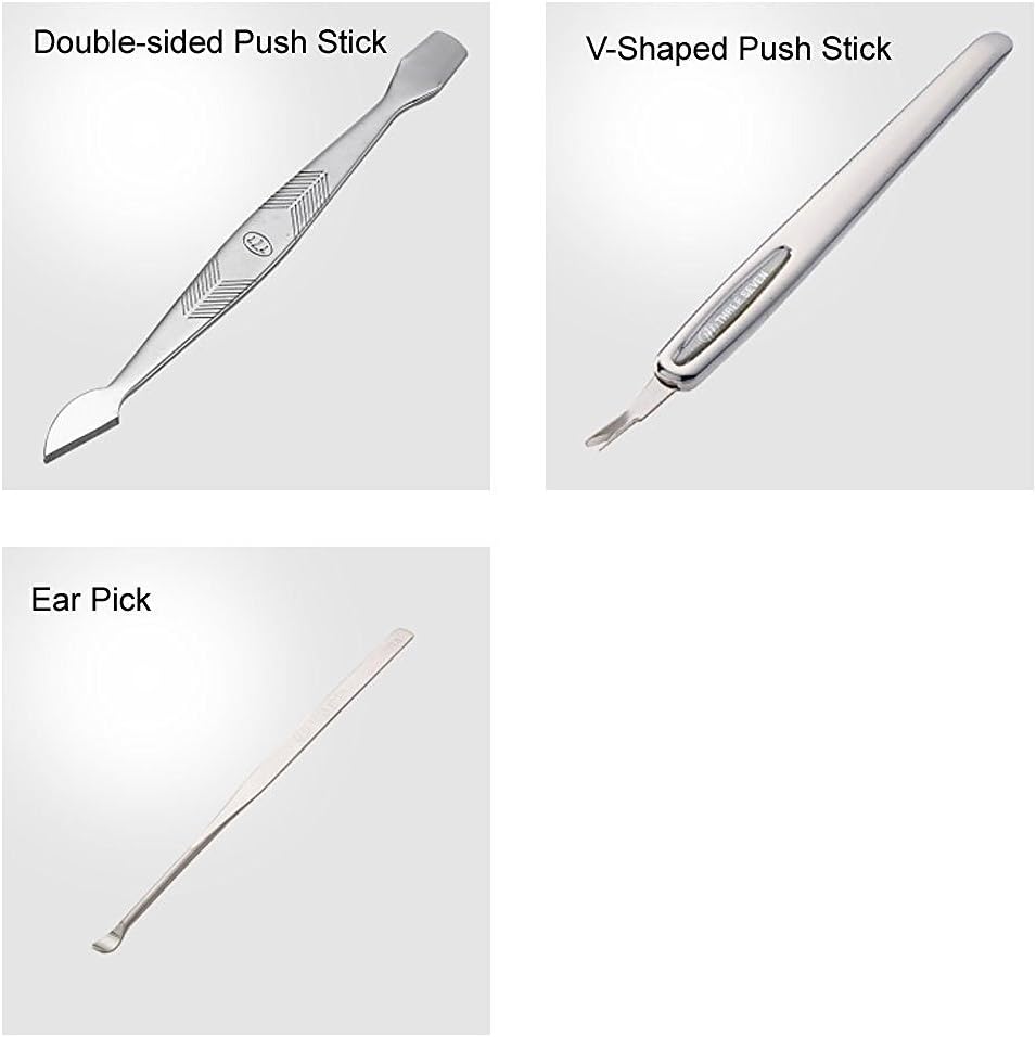 THREE SEVEN 777 Manicure Pedicure Grooming Kit - 11-Piece Nail Clipper Set (Silver, TS-16000VC)