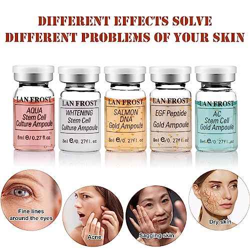 BB Facial Glow Starter Kit Serum Essence Skin Care Set 0.27oz 6 Vials, Skin Care Serum for Face BB Radiance Facial Kit