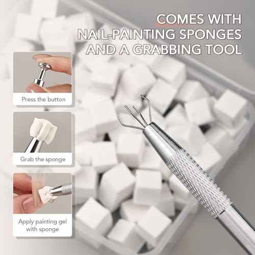 GAOY Ombre Gel Nail Polish Kit, 9 Colors UV LED Painting Gel with Sponges, Long-lasting Soak Off Pigmented Colors, Beginner Friendly Gradient & Aura Nail Art Set for Home & Salon Use, Spring Blossom