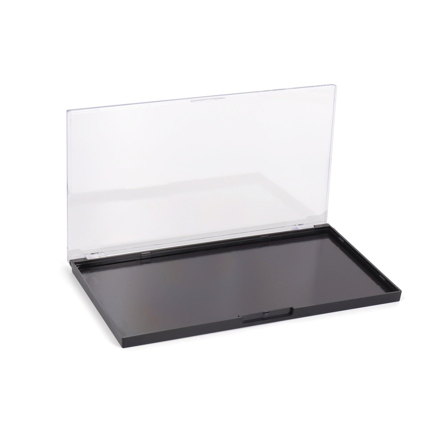 Magnetic Makeup Palette with Clear Top, 3Pack Empty Eyeshadow Pan Dispensing Storage Box with 60Pcs Adhesive Metal Stickers for DIY Cosmetics Lipstick Blush Powder-7.71”X4.33”Palette