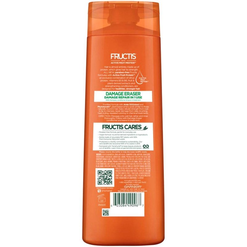 Garnier Fructis Damage Eraser Shampoo - Revitalize Distressed Hair | 12.5 fl. oz.