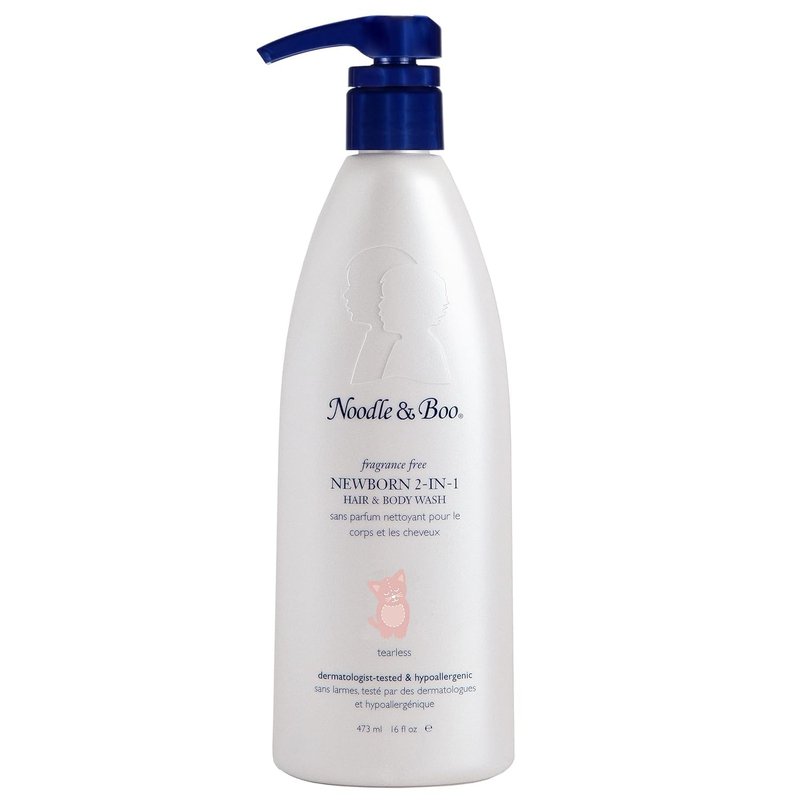 Noodle & Boo Fragrance-Free Newborn Bath & Lotion Set - Gentle 2-in-1 Hair & Body Wash + Soft Baby Lotion | 16 Fl Oz Each