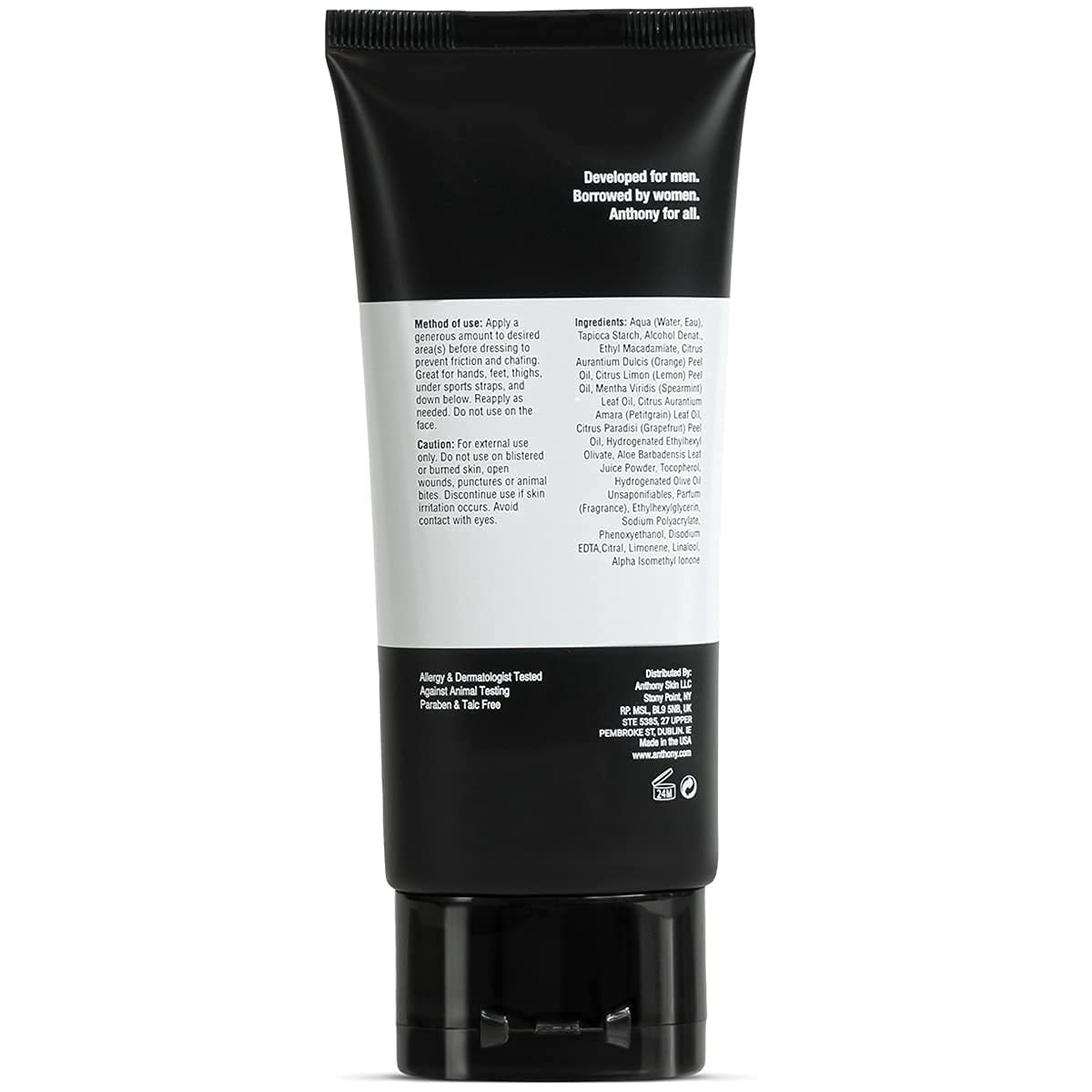 Anthony No Sweat Body Defense, Anti-Chafe Talc Free Cream To Powder Lotion, 3 Fl Oz Exfoliating and Cleansing Bar, Grapefruit, 7 Oz