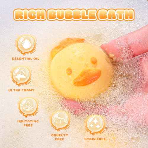 Aofmee Bath Bombs for Kids, 12 Pcs Bubble Bath Balls with 6 Animal Shapes and Fruity Aroma, Essential Oil Natural Organic Fizzy Spa Set for Boys Girls, Gift for Children Birthday Christmas