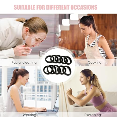 Hair Ties No Damage - Strong Stretchy No Breakage SnagFree Hair Bands | Soft Nylon Thick Ponytail Holders Hair Elastics for Everyday Hairstyles | Ideal Gifts for Women Teens Girs 20pcs
