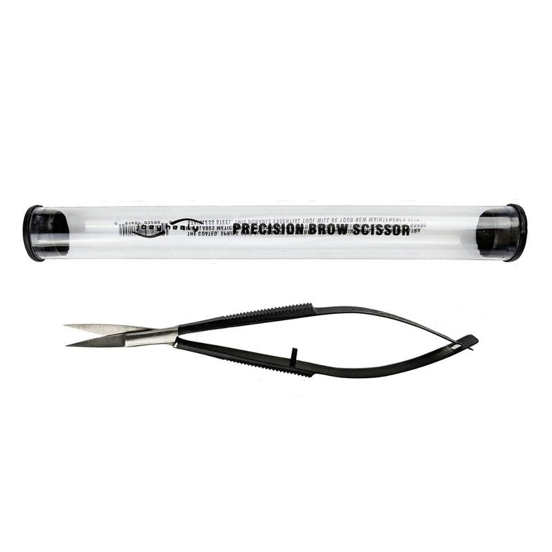 Joey Healy Precision Brow Scissor, Precision Brow Shaping Scissors, Ergonomic Spring Grip, Stainless Steel and Ultra-Maneuvering Eyebrow Trimmers