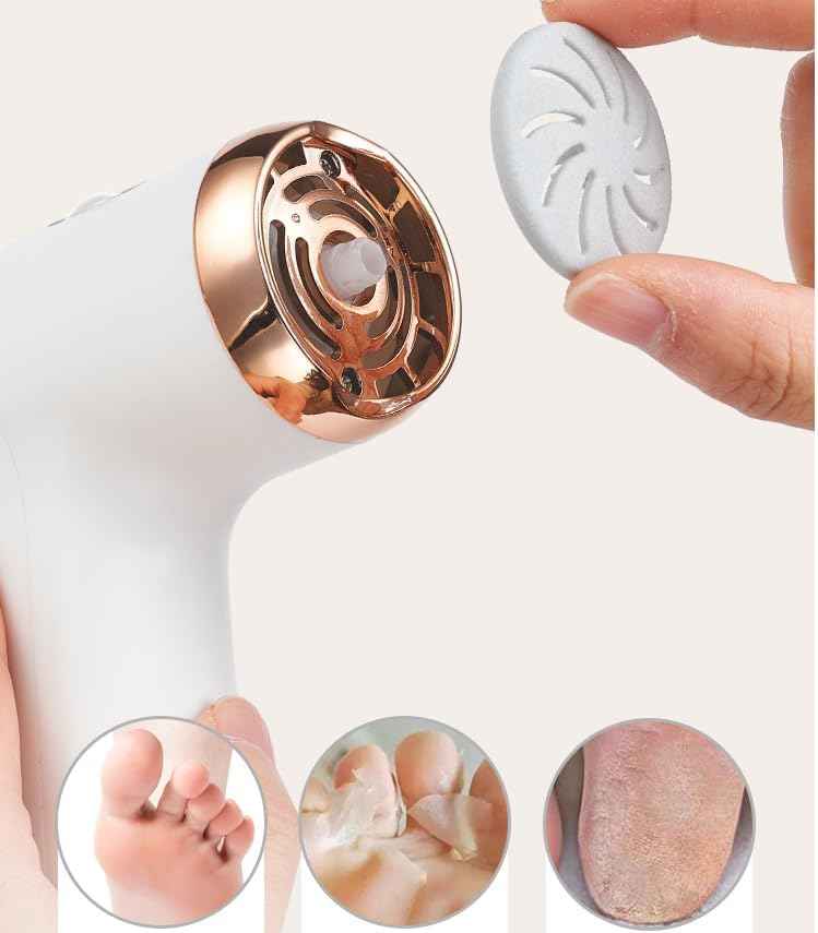 Rechargeable Electric Foot Callus Remover - Professional Pedicure Tool with LCD Display, Waterproof & 2-Speed for Smooth Feet