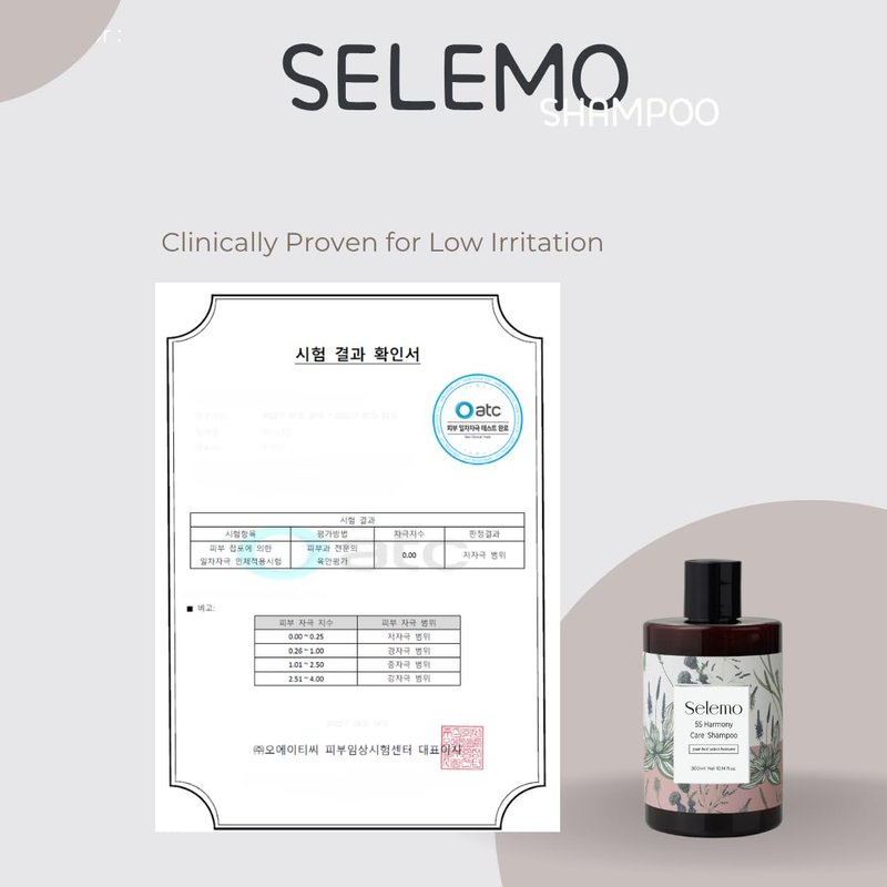 SELEMO 5S Harmony Scalp Balancing Shampoo for Dry, Stressed Scalps, Strengthens Hair to Minimize Breakage, Sulfate & Silicone-Free, Natural Herbal Scent - 300ml