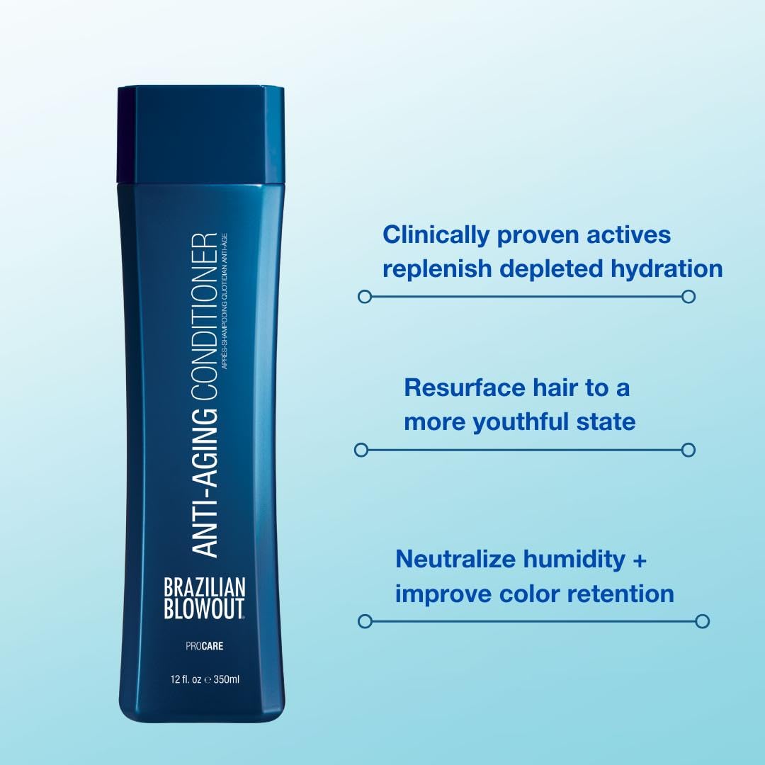 Brazilian Blowout Anti-Aging Conditioner Refreshes Scalp, Boosts Hair Density, Repairs And Hydrates for All Hair Types