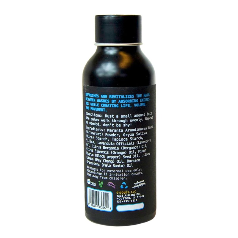 O'Douds Dry Shampoo Powder - Refreshing, Revitalizing & Volumizing Formula - Helps Absorbs Excess Oil - Natural, Vegan, PLant-Based Ingredients - Green Tea & Bergamot Scent - 2oz
