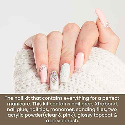 Pink & Clear Acrylic Powder Kit by Mia Secret Store