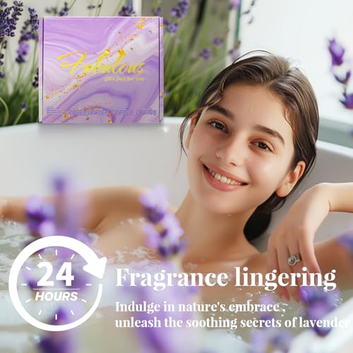 Lavender Relaxing Bath and Body Gift Set for Women - 8Pcs Unique Ideas for Birthday, Valentine's Day, Mother's Day, Christmas