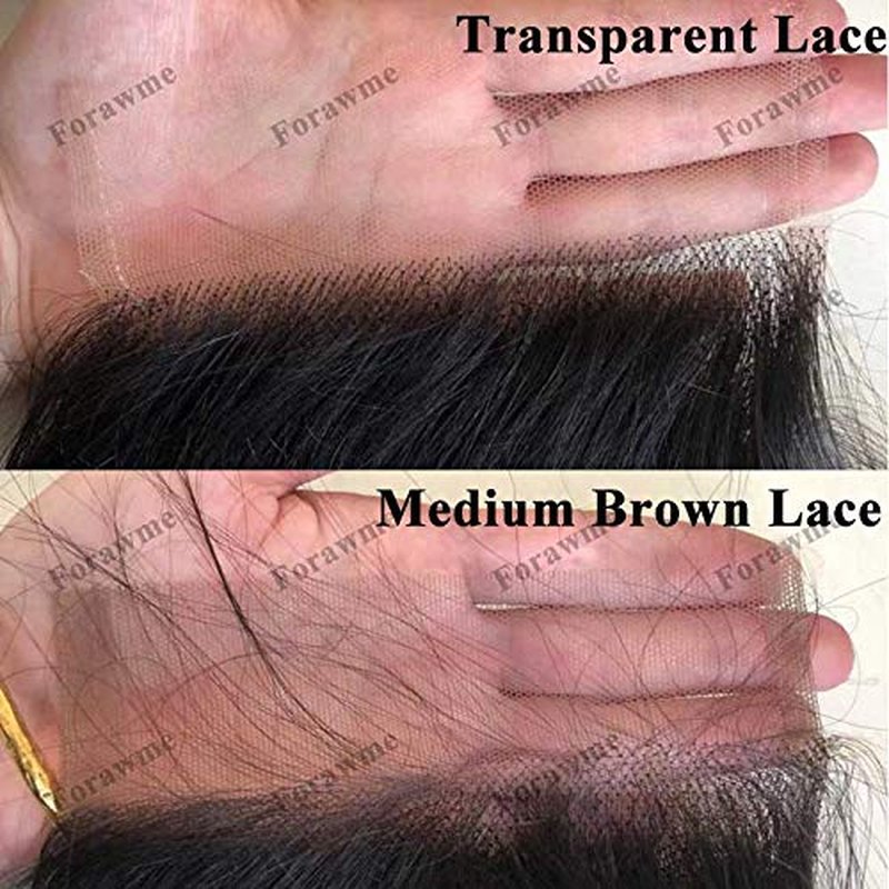 Transparent Lace Frontal Closure - 14 Inch Unprocessed Brazilian Human Hair | Pre-Plucked, Ear to Ear, Natural Hairline