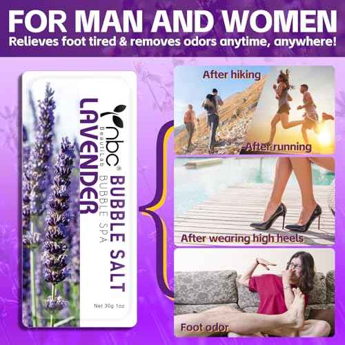Pedicure Foot Soak, Foot Spa Soak, Pedicure Kit, Bubble Foot Bath For Tired & Dry Cracked Feet, Athletes Feet, Odor Foot and Softens Calluses, Foot Soak 16 Packs A Box, Lavender