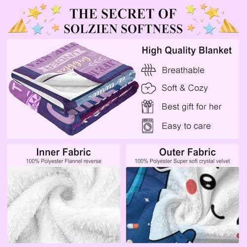 Solzien Dental Hygienist Gifts for Women Blanket 60"x50", Dental Hygiene Student Graduation/Christmas/Birthday Gift