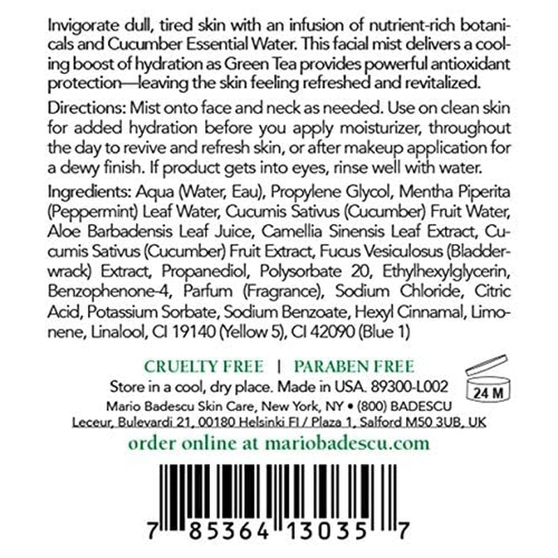 Mario Badescu Facial Spray - Hydrating Aloe, Herbs & Rose Water Mist for All Skin Types | Refreshing Face Mist
