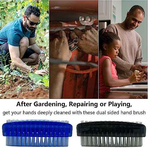 Nail Brush for Cleaning Fingernails 2 Sided Nylon Bristles Fingernail Brush for Cleaning Nail Scrubber Scrub Clean Soft Stiff Nail Scrub Brush, 2 Pack