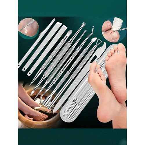Ultimate 10-in-1 Medical Pedicure Set - Professional Stainless Steel Foot File, Callus Remover & Nail Care Tools with Portable Case