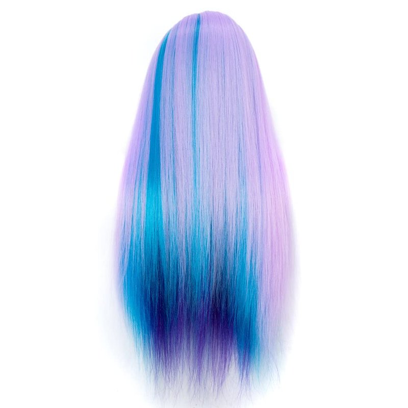 Mannequin Head with Hair 26" mannequin doll head styling manikin head Cosmetology Doll Head Multicolored Synthetic Fiber Hair(Table Clamp Stand Included)(Cherry Blossom four colors)