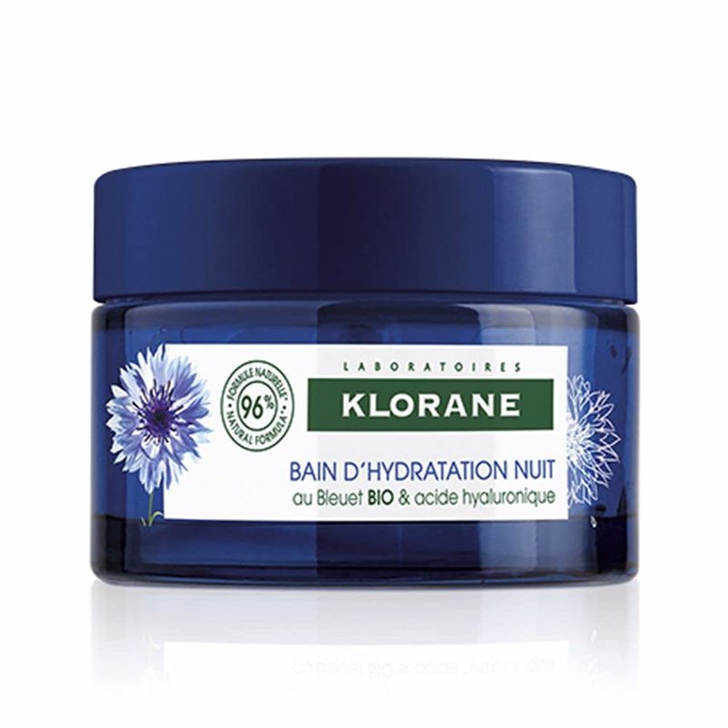 Klorane - Revitalizing Water Sleeping Mask with Organically Farmed Cornflower & Hyaluronic Acid - Hydrating Night Mask - Awaken, Moisturize, & Plump - Paraben & Silicone-Free - 1.6 fl. oz.
