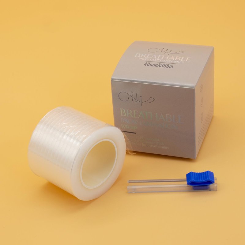 PMUBEAUTY 2 Pack Breathable Plastic Wrap 300 Meters Preservative Film for Eyebrow Lip Blush PMU Lamination Lash Lift Kit Microblading Supplies