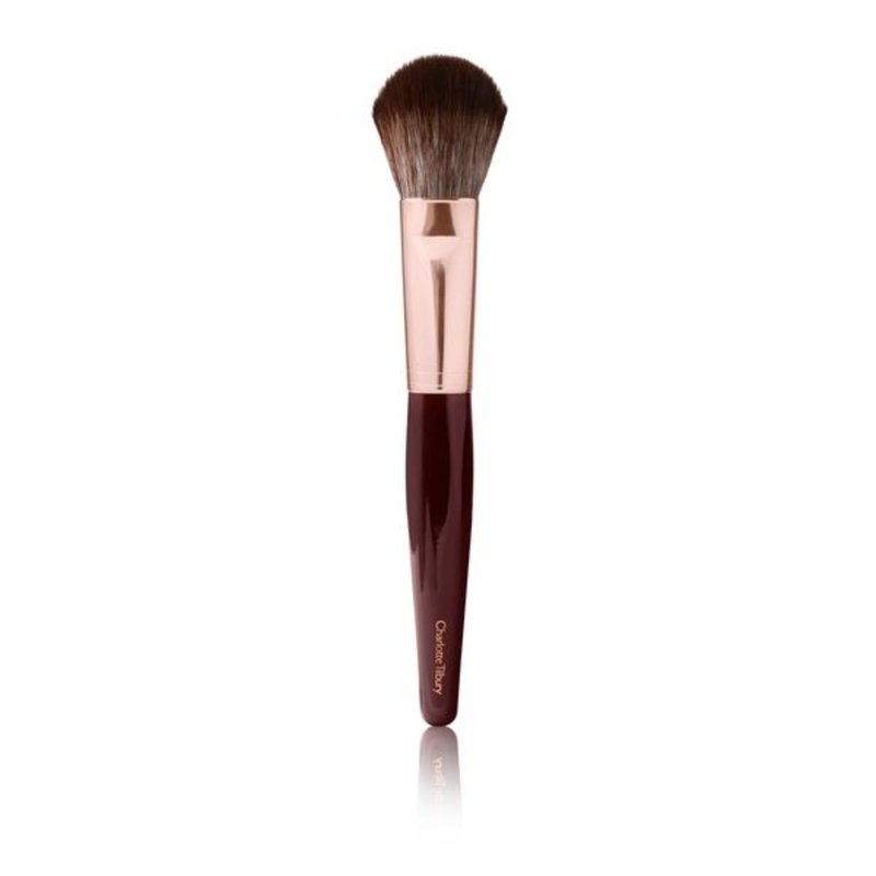Charlotte Tilbury Bronzer & Blush Makeup Brush - Dual-Ended Bronzer and Blush Brush for Cheeks with Hand-Pulled Bristles for Seamless Application