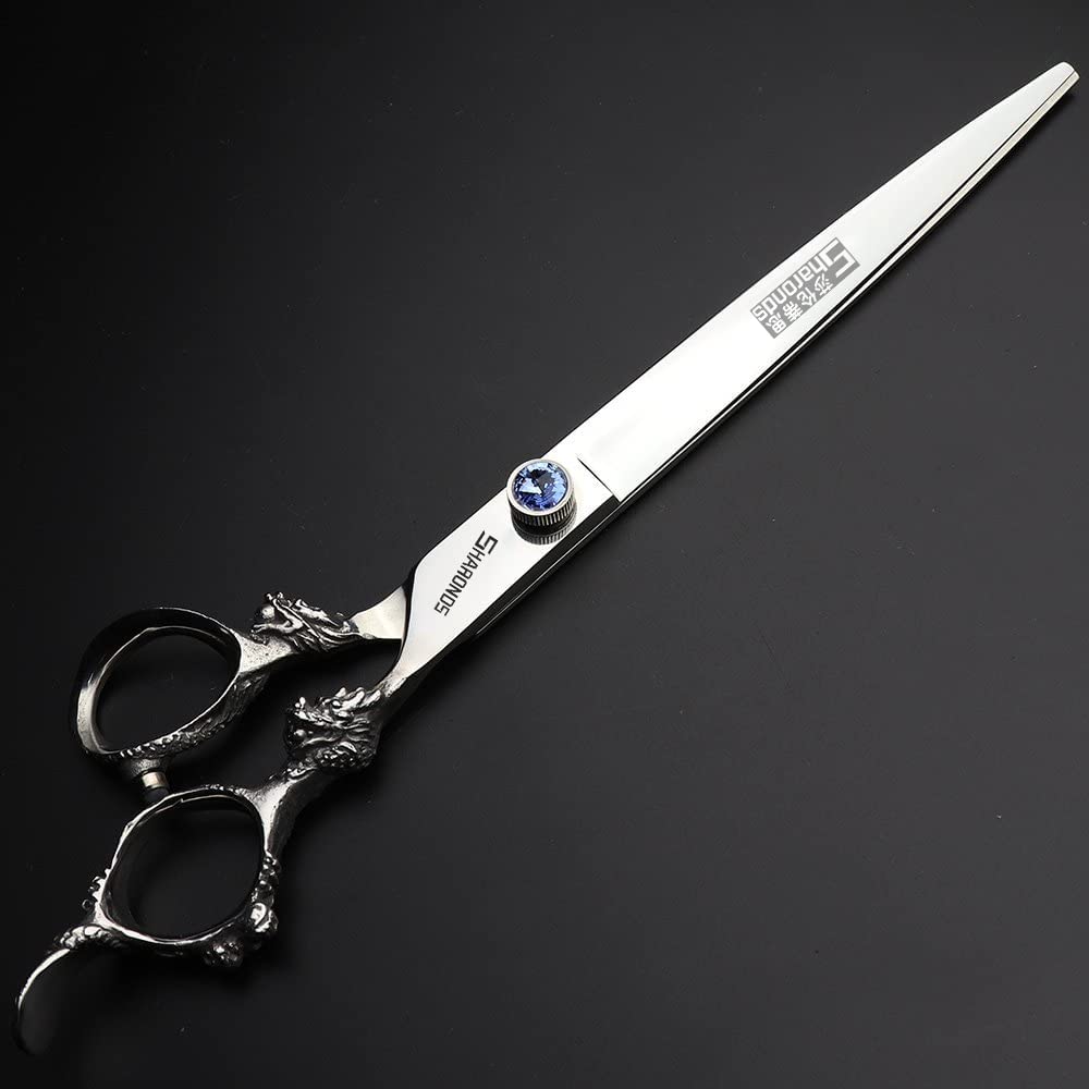 7/8/9inch professional hairdressing scissors silver high hardness 400c stainless steel beauty shop barber shop salon special tools (9 inch flat)
