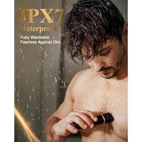 Body Hair Trimmer for Men, Manscape 3-in-1 Electric Razor Groin Groomer,IPX7 Waterproof Wet/Dry,Versatile Hair Trimmer for Ball/Beard/Nose,USB Rechargeable & Nose/Shaves Head,Christmas Gifts for Men