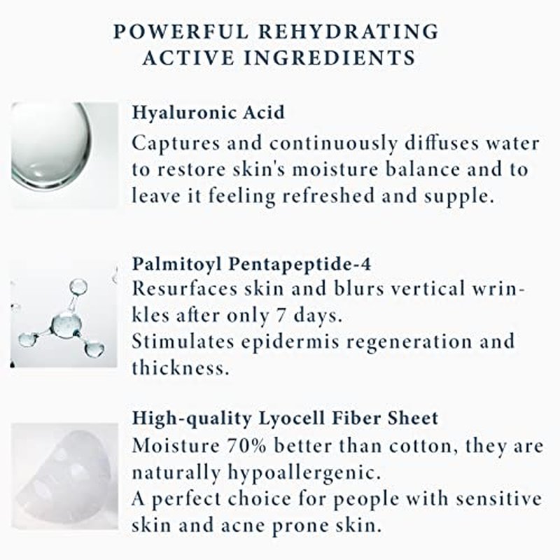 MASK, Revitalizing, Moisturizing, Soothing Skin Texture, 10 Sheets (Hyaluronic Mask)
