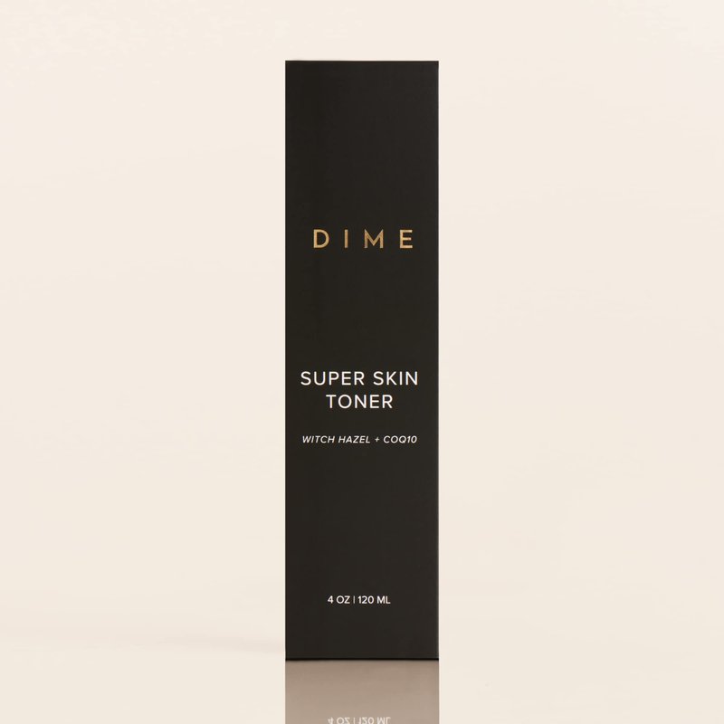 DIME Beauty Super Skin Toner - Alcohol-Free Witch Hazel Face Toner with CoQ10, Hyaluronic Acid & Cucumber Extract, Pore-Tightening Brightening Antioxidant Toner, 4 oz / 120 ml