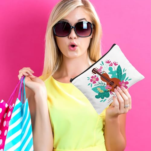 24Pcs Sublimation Blank Canvas Makeup Bags, Bulk Blank DIY Heat Transfer Cosmetic Makeup Bags w/Black Zipper for Bridesmaid Makeup Bag Travel Toiletry Pouch Storage Halloween Craft Christmas Day Craft