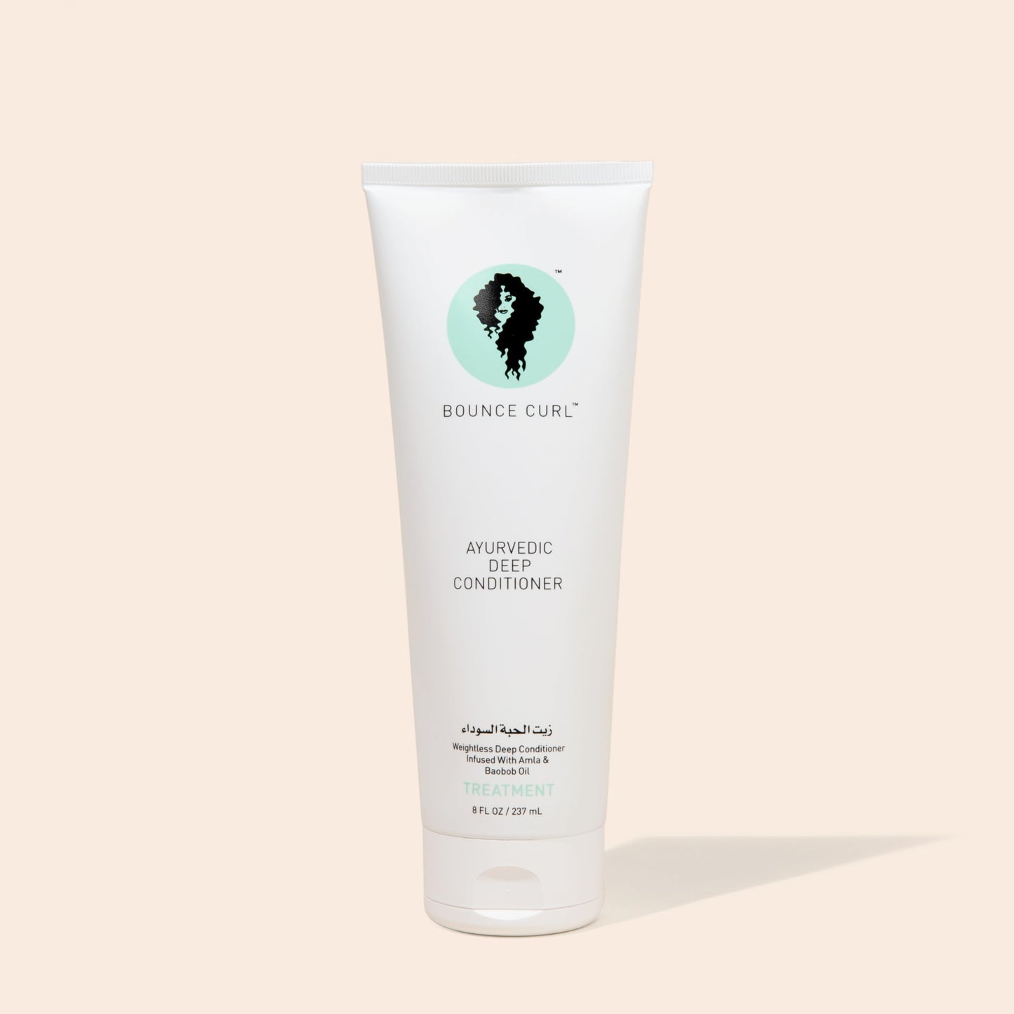 Bounce Curl Ayurvedic Deep Conditioner for Curly Wavy Coily Hair, Protein Free, Amla and Baobab Oil, Moisture and Detangling Treatment, Vegan, Silicone Free, Sulfate Free, 8 oz