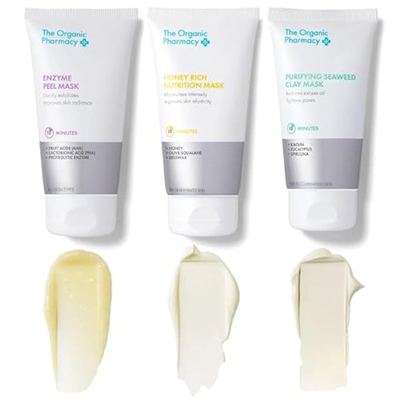 The Organic Pharmacy Enzyme Peel Mask with Vitamin C & Papaya, Nourishes Skin While Exfoliating to Reduce Acne and Fine Lines 2.03 fl. oz. / 60 ml