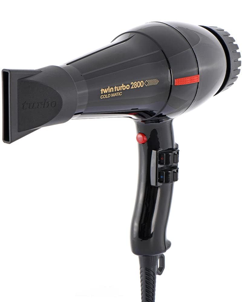 Turbo Power Twinturbo 2800 Coldmatic Hair Dryer, Black, 1 Count