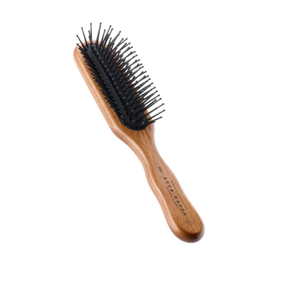 ACCA KAPPA Classic Rectangular Brush - Kotibé Wood & Nylon Bristles for Effortless Styling
