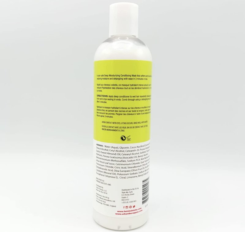 Moisturizing Hair Mask - Twisted Sista 3-Minute Treatment with Coconut, Avocado & Almond Oils | Deep Hydration