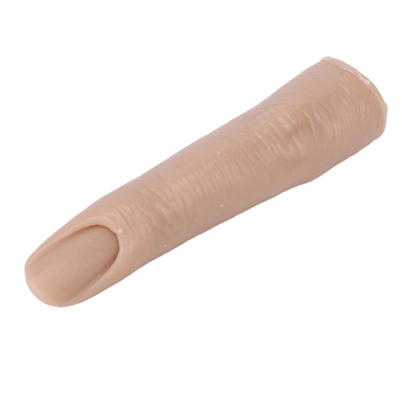 Silicone Joints Nail Finger for DIY Acrylic Nails Practice Flexible Practice Fingers (Dark Skin Color)