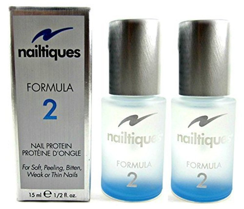 Nailtiques Nail Protein Formula 2 - Strengthening Treatment for Weak Nails | 0.5 oz (Pack of 2)