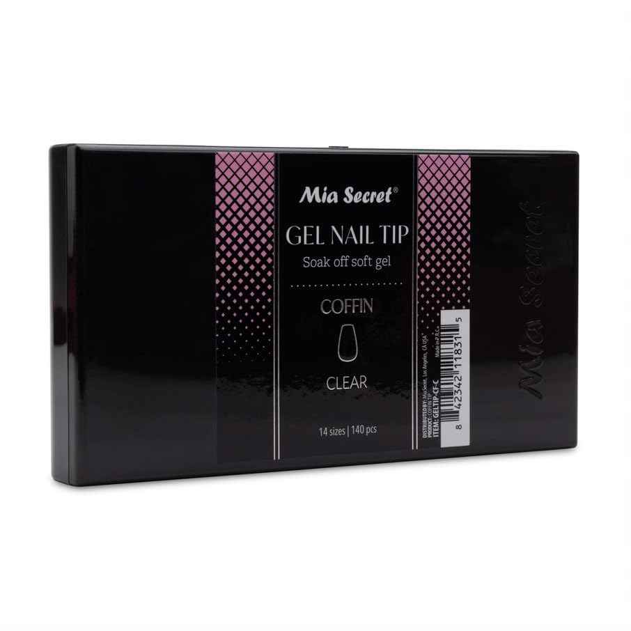 Clear Soft Gel Nail Tips - Mia Secret Stiletto 504 Tips for Salon & DIY Use
