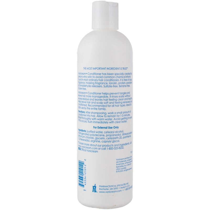 Vanicream Conditioner for Sensitive Skin - Dye-Free, Fragrance-Free, Dermatologist Tested | 12 fl oz (Pack of 2)