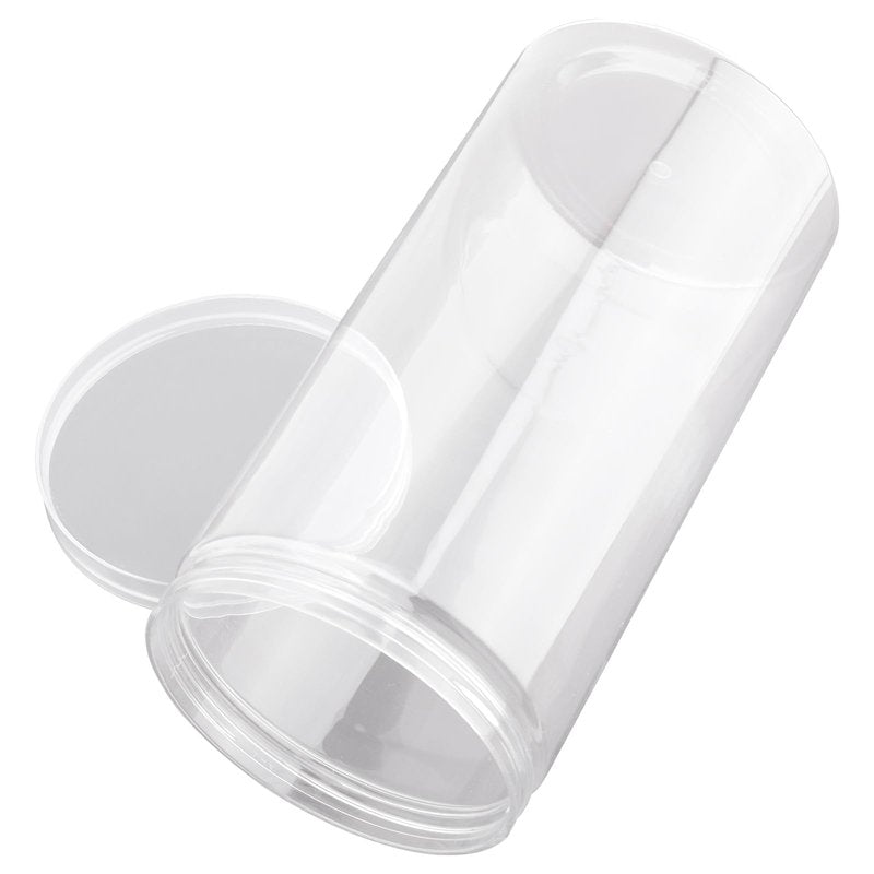 JEUIHAU 6 Pack 46 OZ Clear Plastic Jars with Lids,Round Empty PET Storage Jars,Cylinder Storage Jars Cosmetic Containers for Kitchen,Beauty Products,Snacks