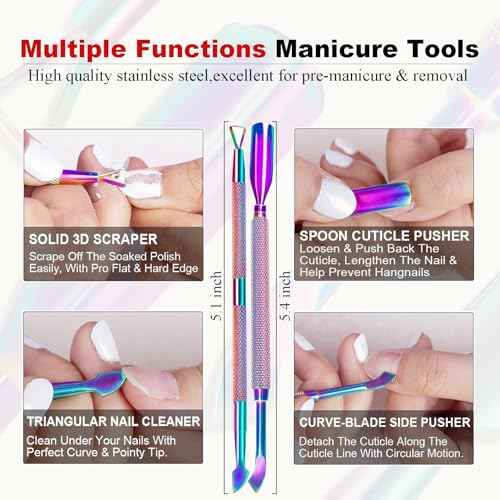 Gel Nail Polish Remover,Gel Remover for Nails No Need to Soak or Wrap, Quickly Remove Nail Polish in 2-5 Minutes, Professional Nail Remover Kit