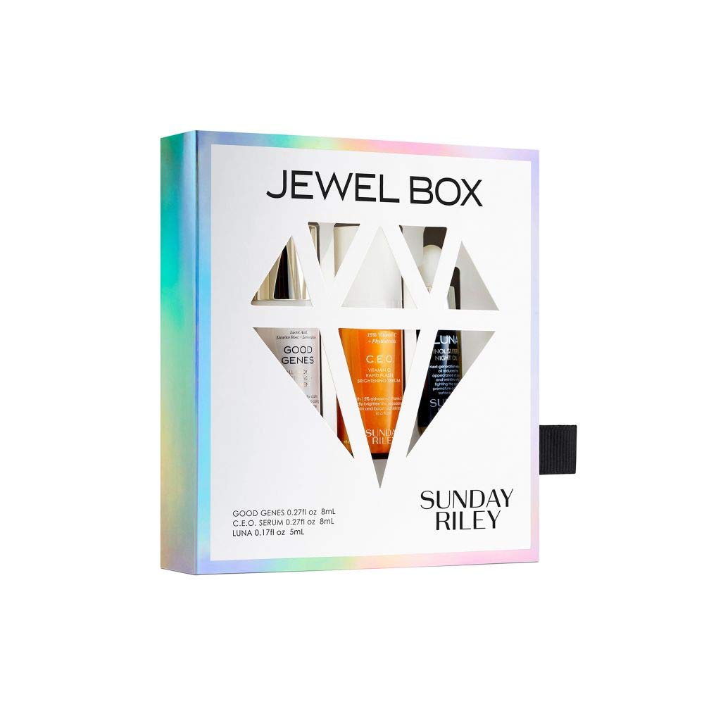 Sunday Riley Jewel Box Skincare Kit - 0.7 Fl Oz | Luxury Facial Essentials