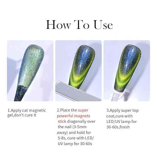 Born Pretty Cat Magnetic Gel Nail Polish 9D Chameleon Holorgraphic Cat Magnetic Eye Gel Polish Glitter Gel Polish Set 6PCS
