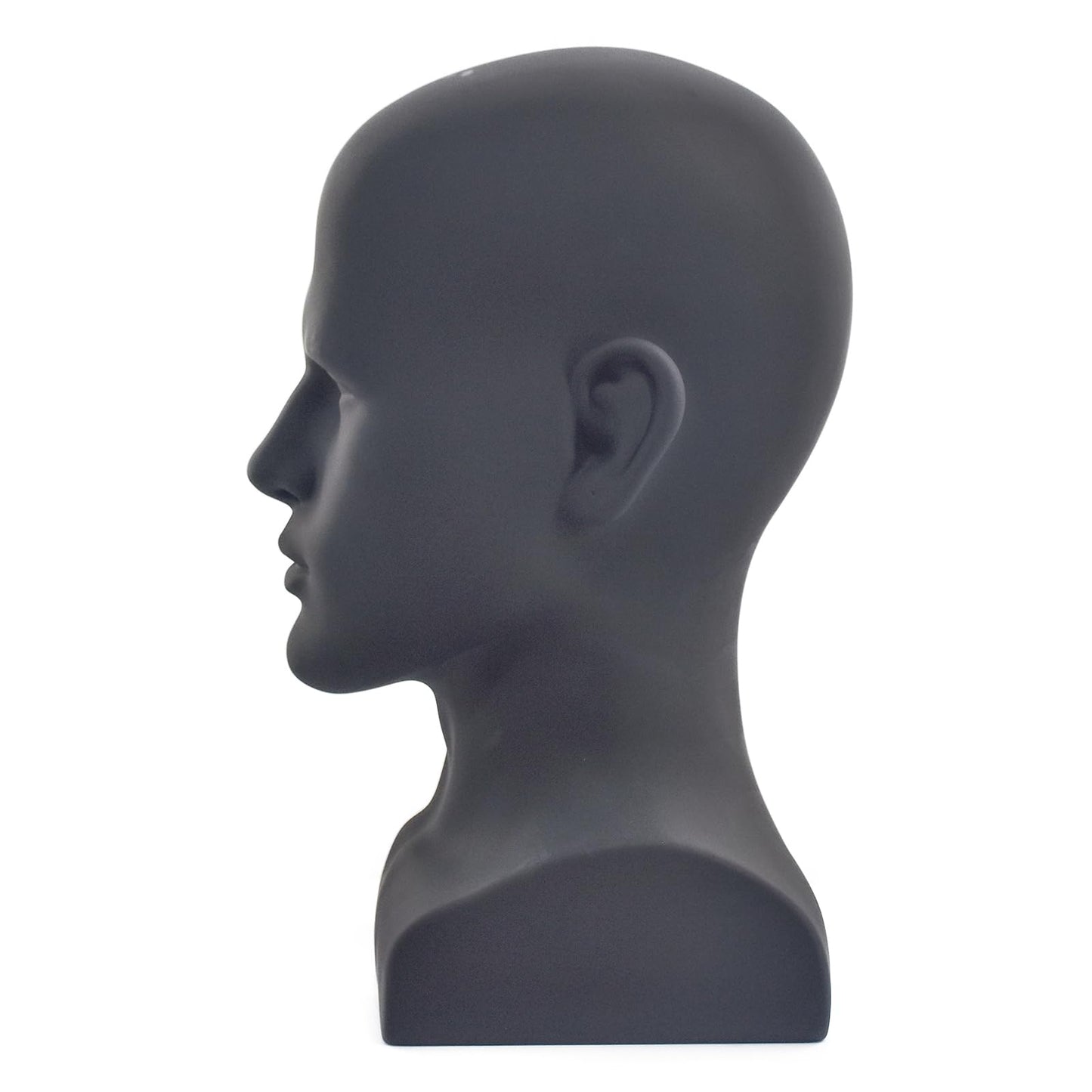 Tcwuzick Male Mannequin Head Professional Manikin Head for Display Wigs Hats Headphone Mask Sunglasses Jewelry and Scravat Display Stand (L90-yahei)
